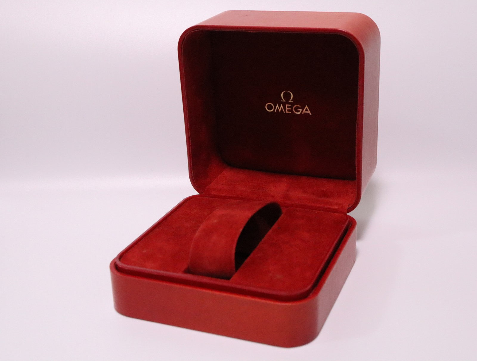 OMEGA Vintage Red Watch Box Genuine Case Only From JAPAN Exc+5 #2373