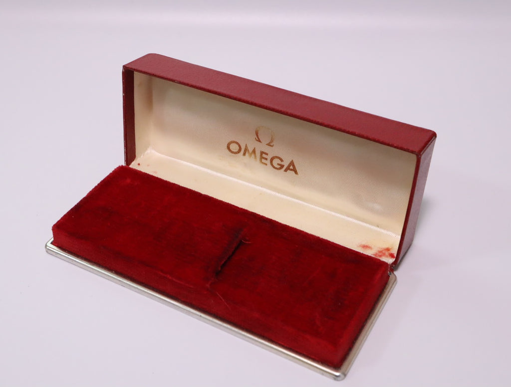 OMEGA Vintage Red Watch Box Genuine Case Only From JAPAN Exc+5 #2370