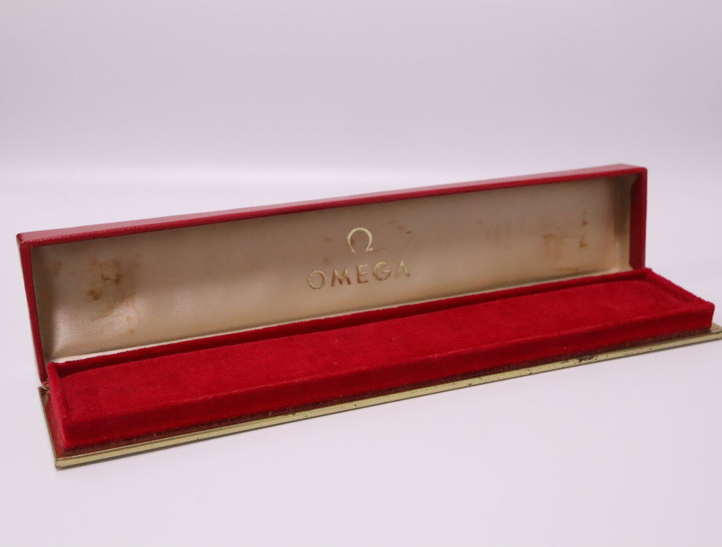 OMEGA Vintage Red Watch Box Genuine Case Only for Women's JAPAN Exc+5 #2367