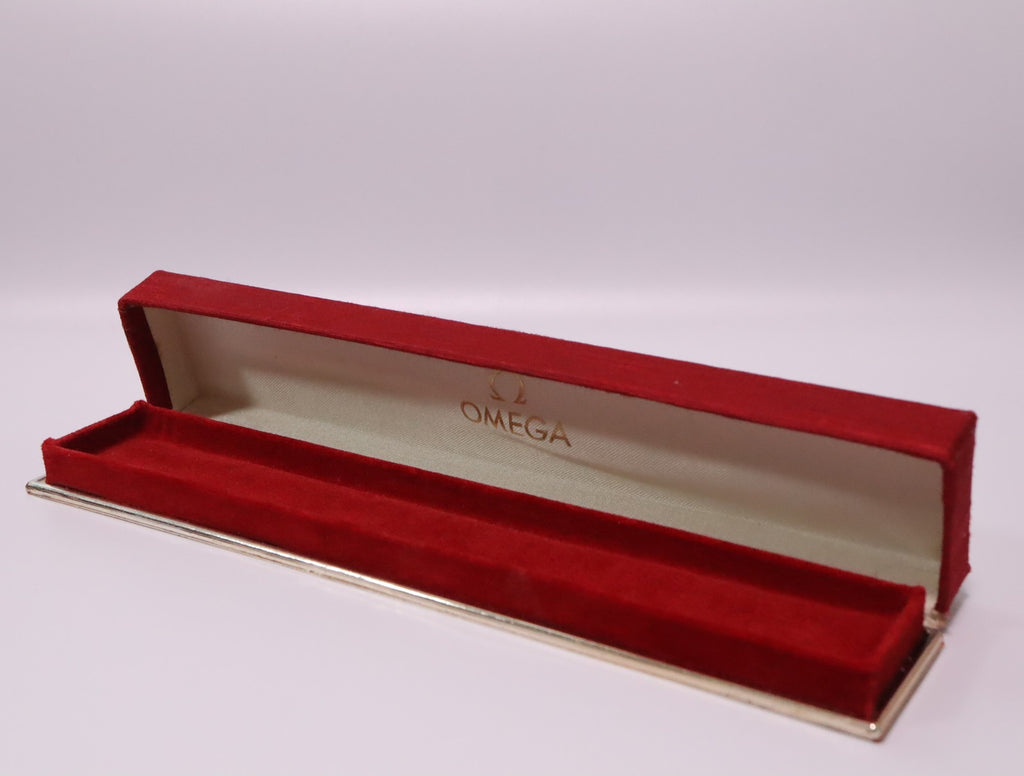 Near MINT OMEGA Vintage Red Watch Box Genuine Case Only for Women's JAPAN #2368