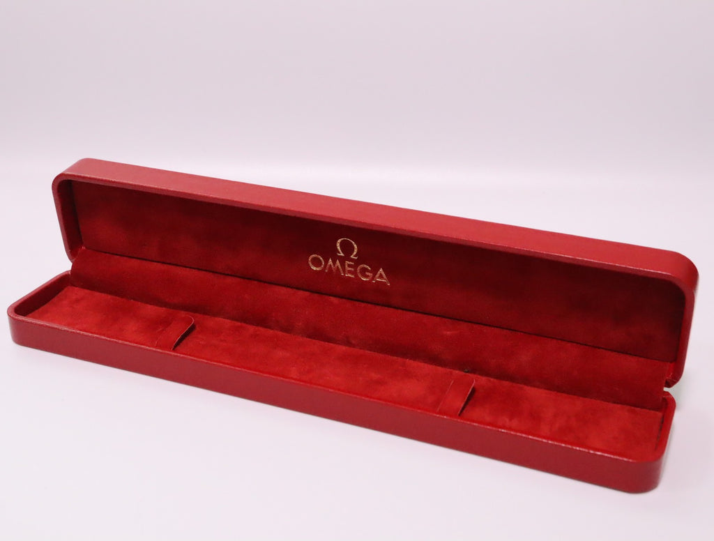 Near MINT OMEGA Vintage Red Watch Box Genuine Case Only for Women's JAPAN #2361