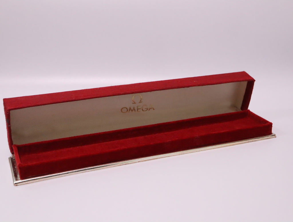 Near MINT OMEGA Vintage Red Watch Box Genuine Case Only for Women's JAPAN #2368