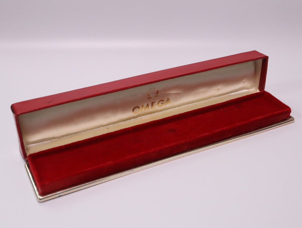 Near MINT OMEGA Vintage Red Watch Box Genuine Case Only for Women's JAPAN #2363