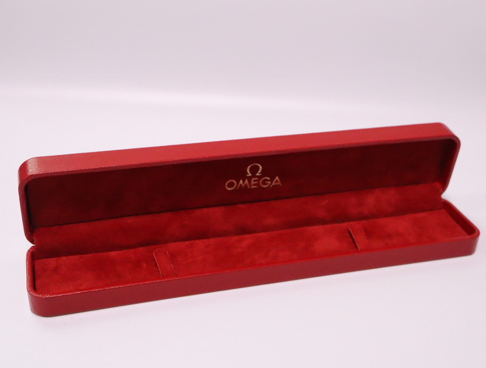 Near MINT OMEGA Vintage Red Watch Box Genuine Case Only for Women's JAPAN #2361