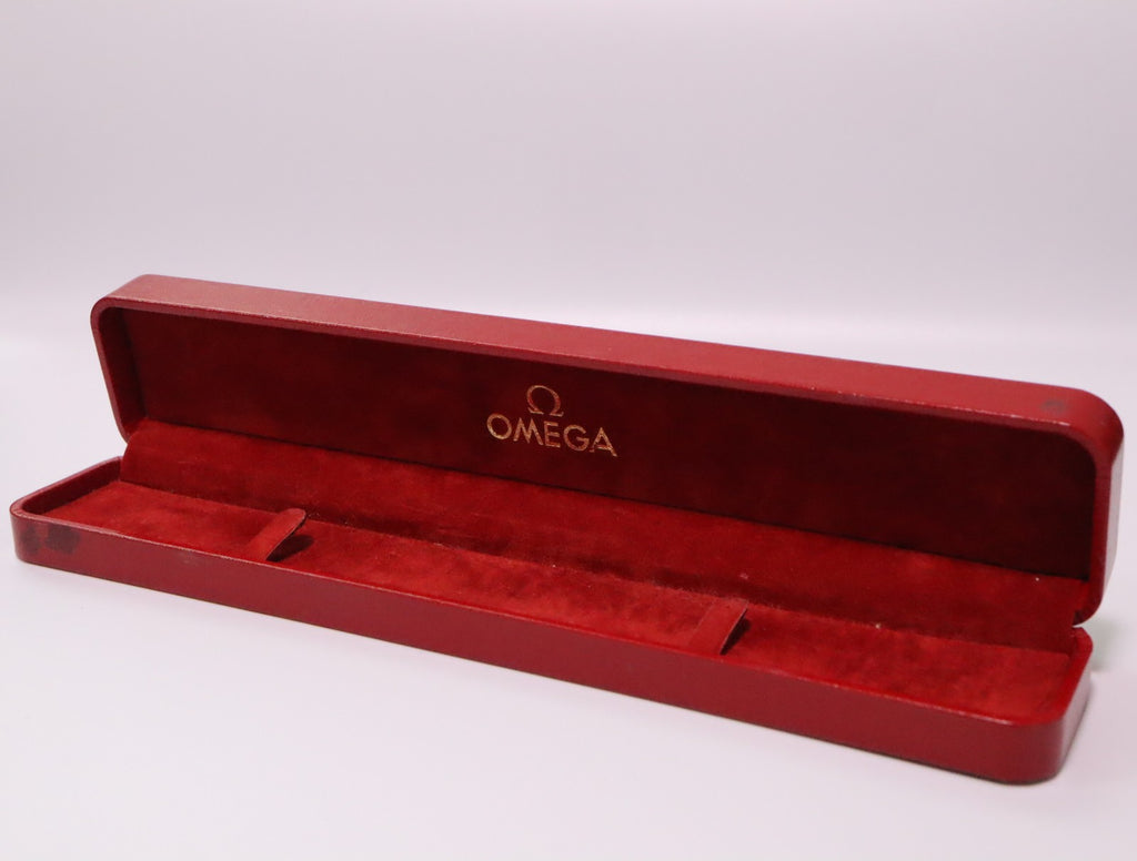 Near MINT OMEGA Vintage Red Watch Box Genuine Case Only for Women's JAPAN #2360