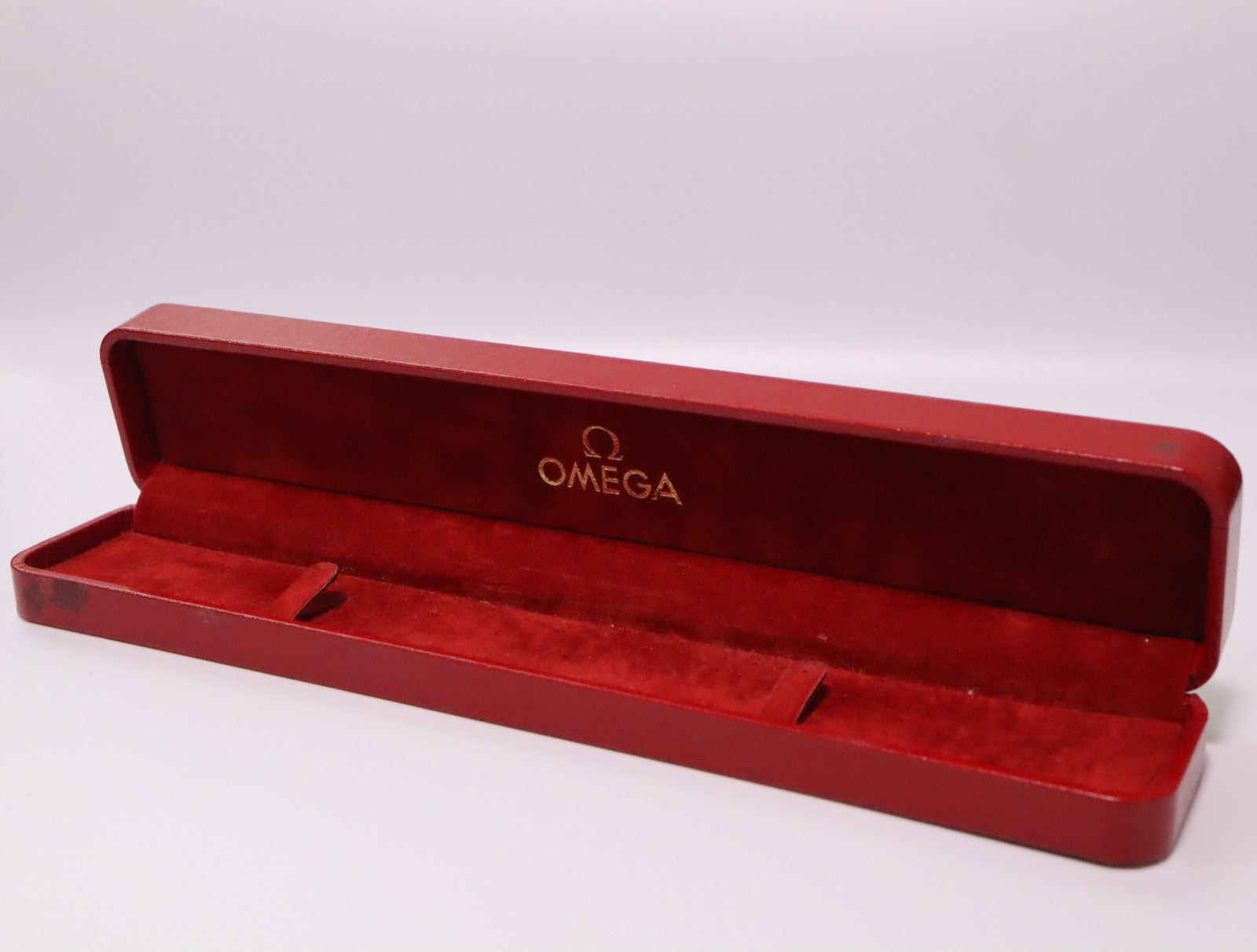 Near MINT OMEGA Vintage Red Watch Box Genuine Case Only for Women's JAPAN #2360
