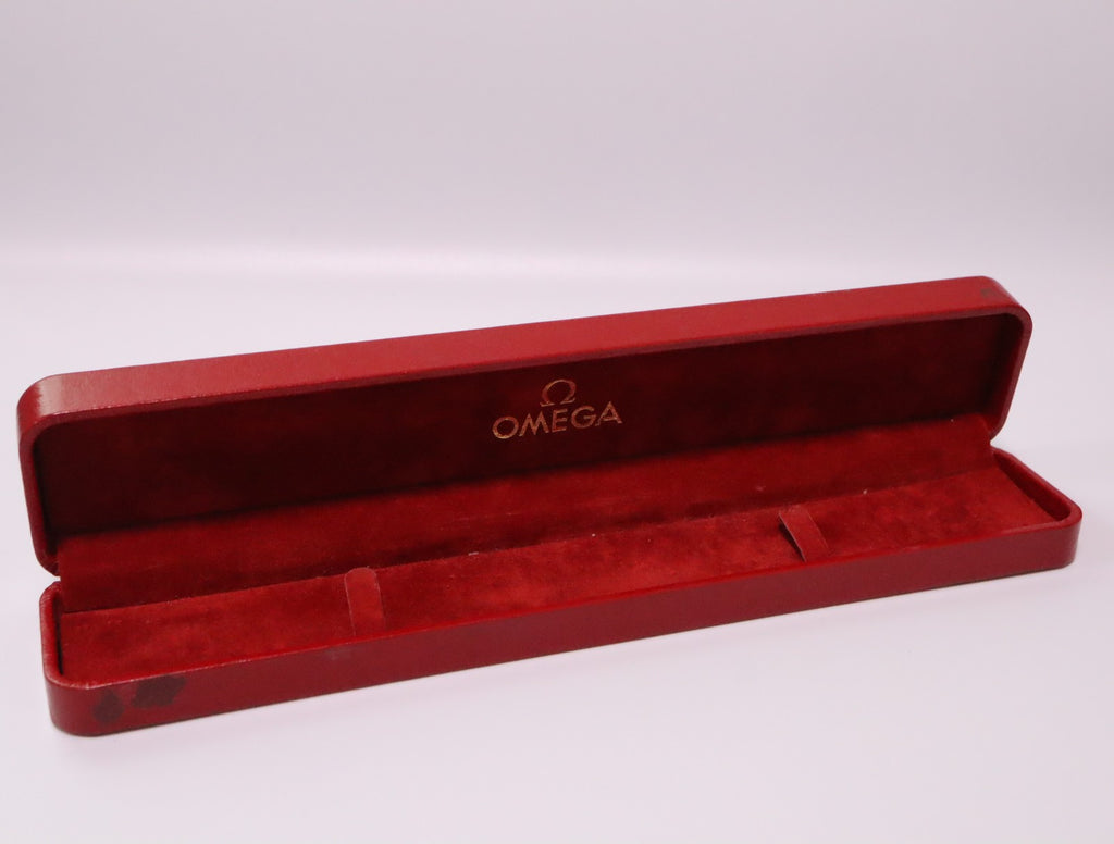 Near MINT OMEGA Vintage Red Watch Box Genuine Case Only for Women's JAPAN #2360