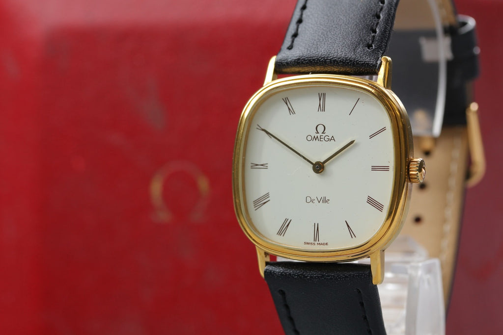 1979 Box, Paper OMEGA De Ville 30mm 111.0157 Manual Roman Men's Vintage Exc+5