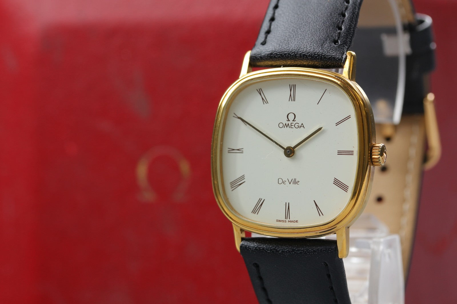 1979 Box, Paper OMEGA De Ville 30mm 111.0157 Manual Roman Men's Vintage Exc+5