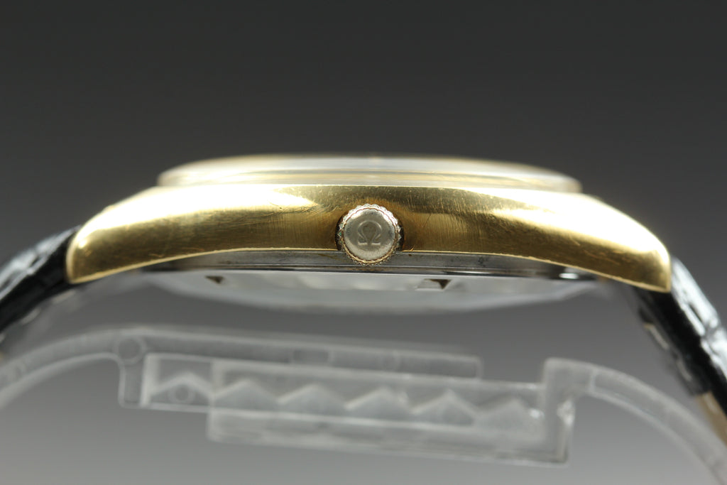 1970 Near MINT OMEGA Seamaster 35mm 166.067 Automatic Gold Dial Men's Vintage