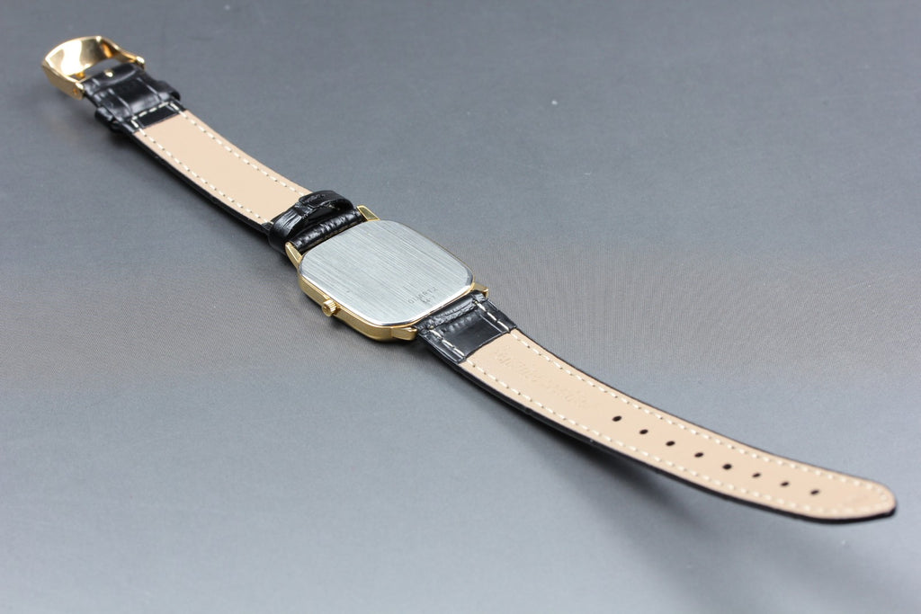 1983 OMEGA De Ville 27mm 195.0029 Quartz Silver Arabic Dial Men's Vintage Exc+5