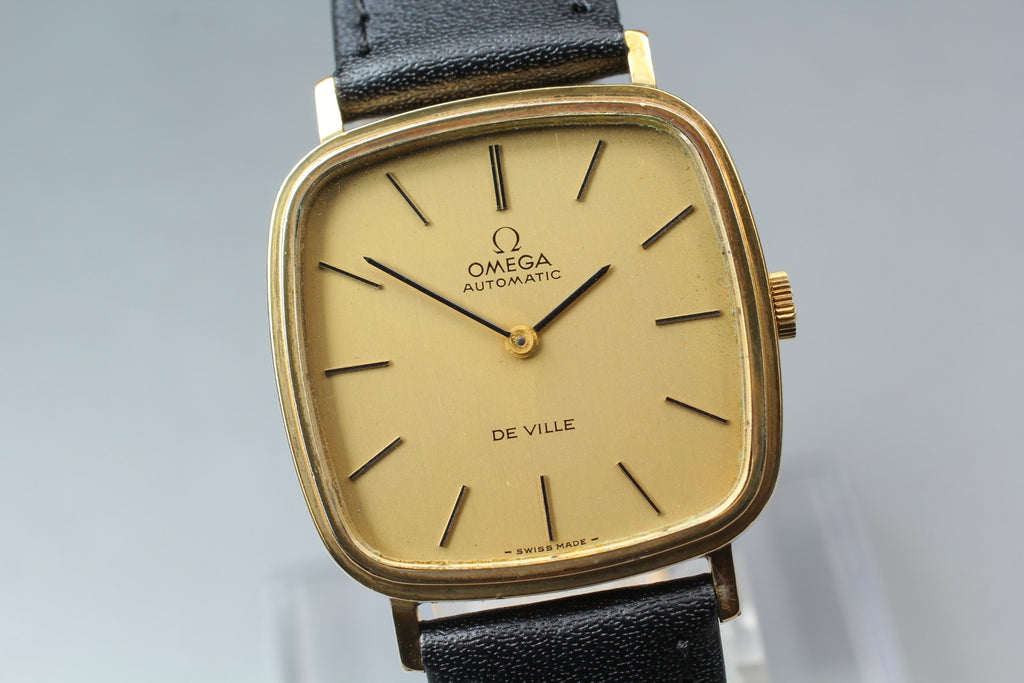 1973 Near MINT OMEGA De Ville 31mm 151.0045 Automatic Gold Dial Men's Vintage
