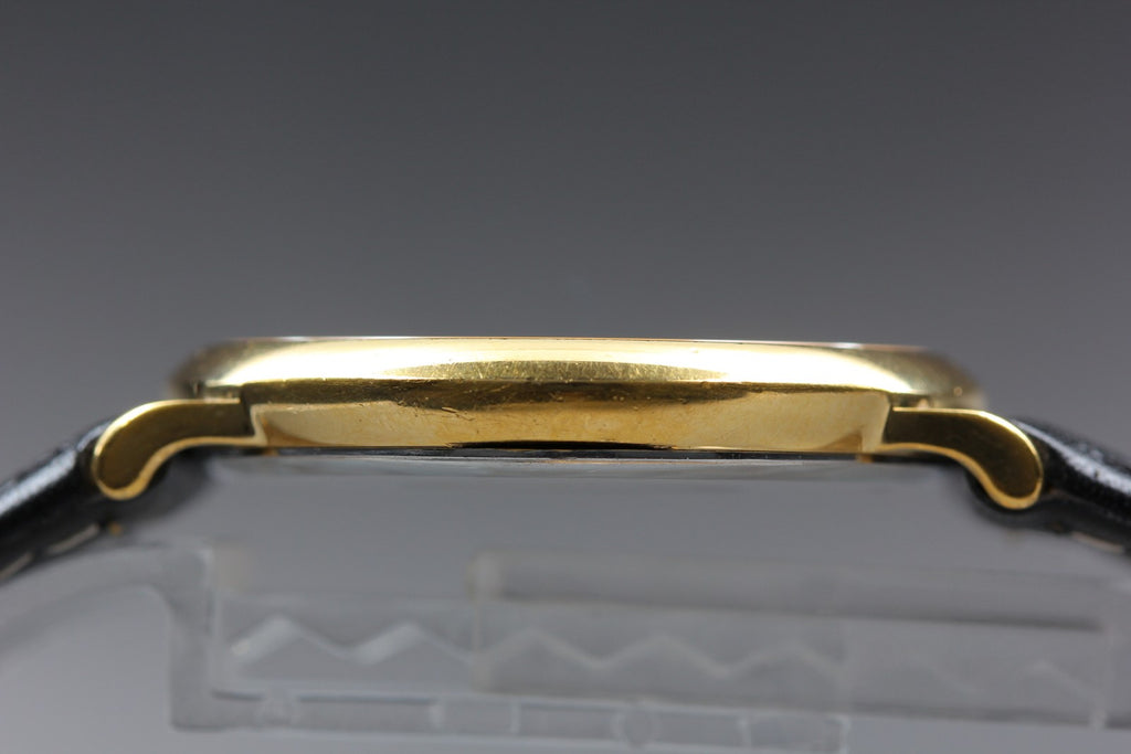 1991 Near MINT OMEGA De Ville 32mm 196.0312.1 Quartz Gold Dial Men's Vintage