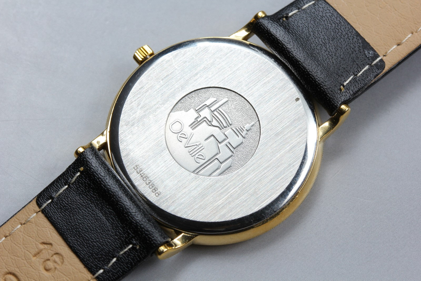 1991 Near MINT OMEGA De Ville 32mm 196.0312.1 Quartz Gold Dial Men's Vintage