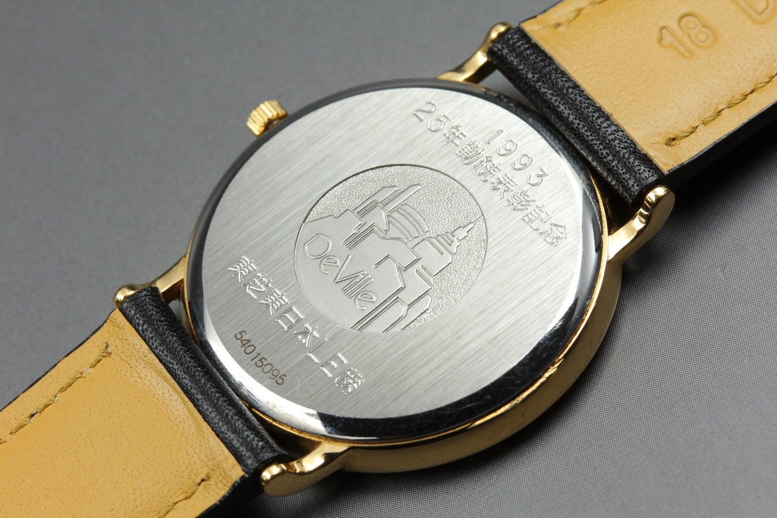 1993 Near MINT OMEGA De Ville 32mm 196.0312.1 Quartz Gold Men's Watch Vintage