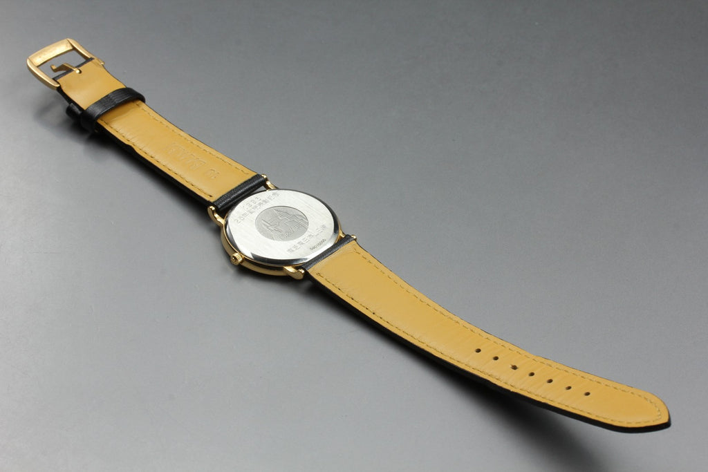 1993 Near MINT OMEGA De Ville 32mm 196.0312.1 Quartz Gold Men's Watch Vintage
