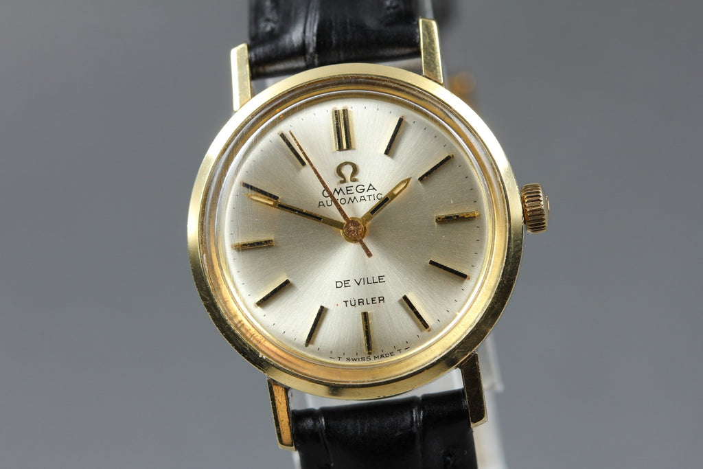 Serviced Near MINT OMEGA Seamaster De Ville Turler 25mm Automatic Gold Women's