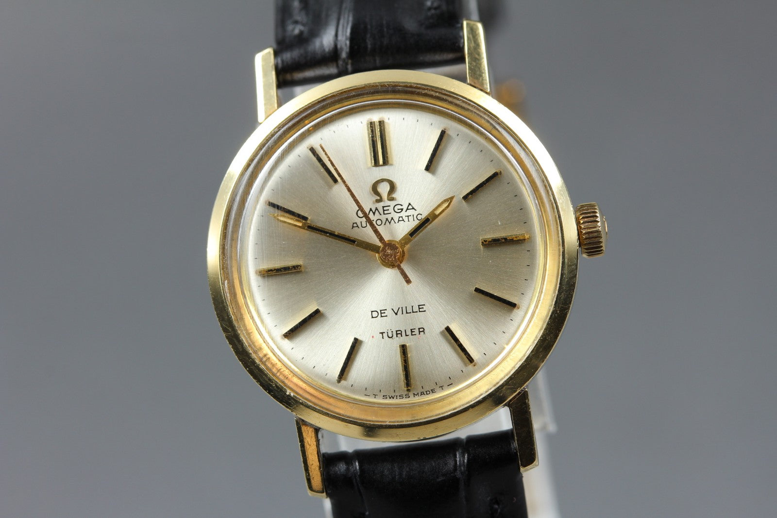 Serviced Near MINT OMEGA Seamaster De Ville Turler 25mm Automatic Gold Women's