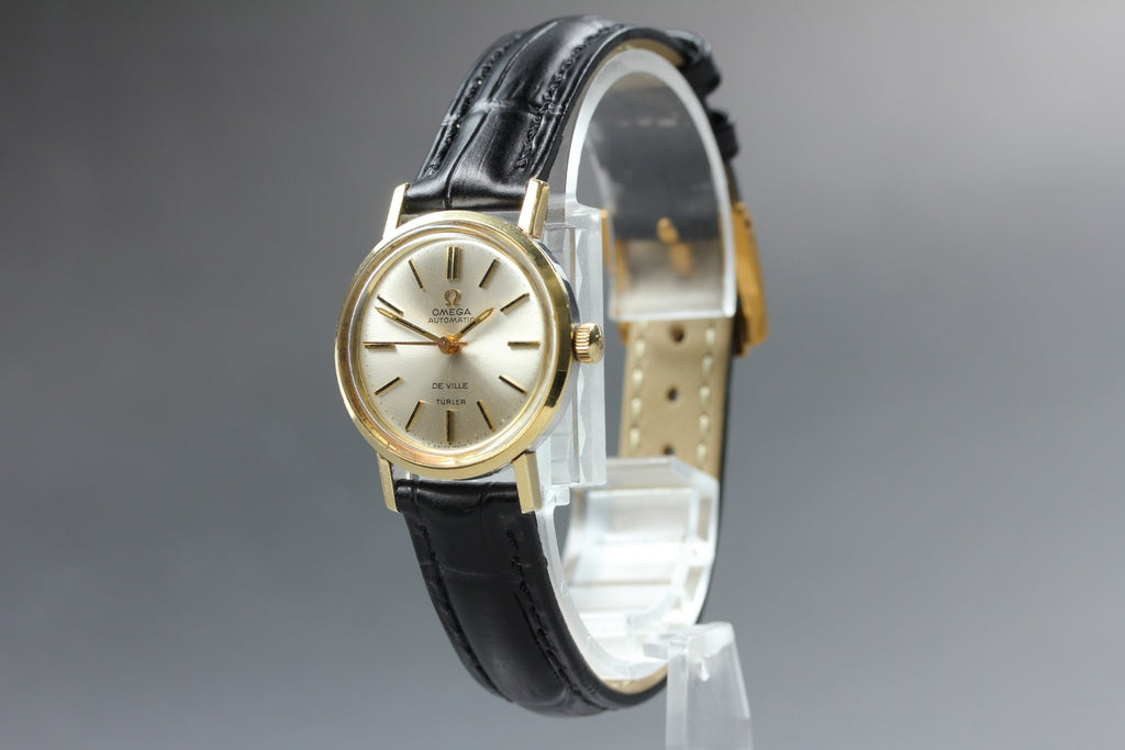 Serviced Near MINT OMEGA Seamaster De Ville Turler 25mm Automatic Gold Women's