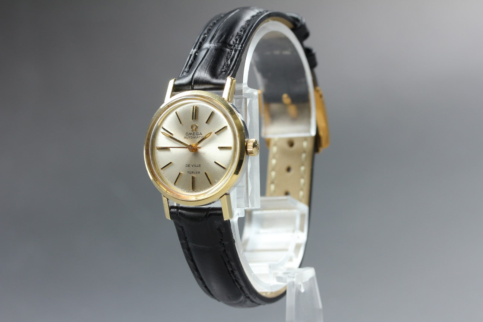 Serviced Near MINT OMEGA Seamaster De Ville Turler 25mm Automatic Gold Women's