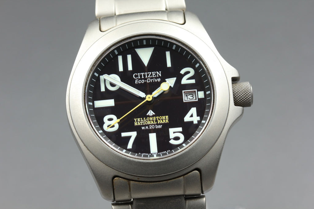 Near MINT Citizen Promaster Yellowstone Eco-Drive 39mm 7828-H21963 Titanium Men