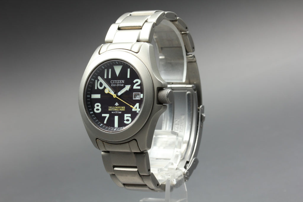 Near MINT Citizen Promaster Yellowstone Eco-Drive 39mm 7828-H21963 Titanium Men