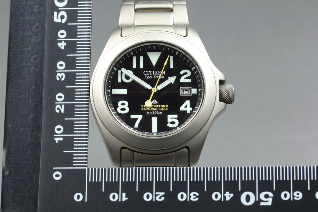 Near MINT Citizen Promaster Yellowstone Eco-Drive 39mm 7828-H21963 Titanium Men