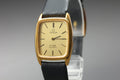 1979 Near MINT OMEGA De Ville 22mm 591.0098 Quartz Gold Dial Women's Vintage
