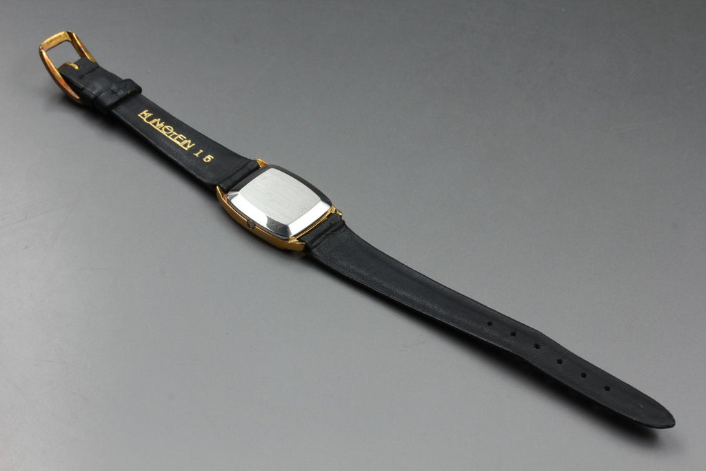 1979 Near MINT OMEGA De Ville 22mm 591.0098 Quartz Gold Dial Women's Vintage