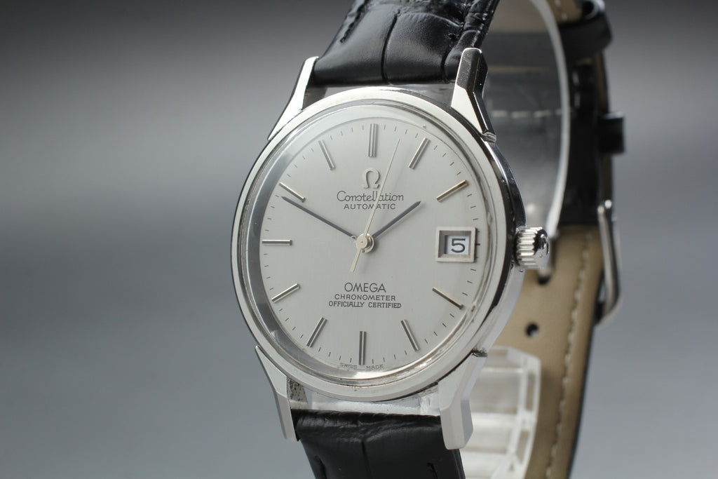 1973 Near MINT OMEGA Constellation 34mm 168.0065 Automatic Silver Men's Vintage