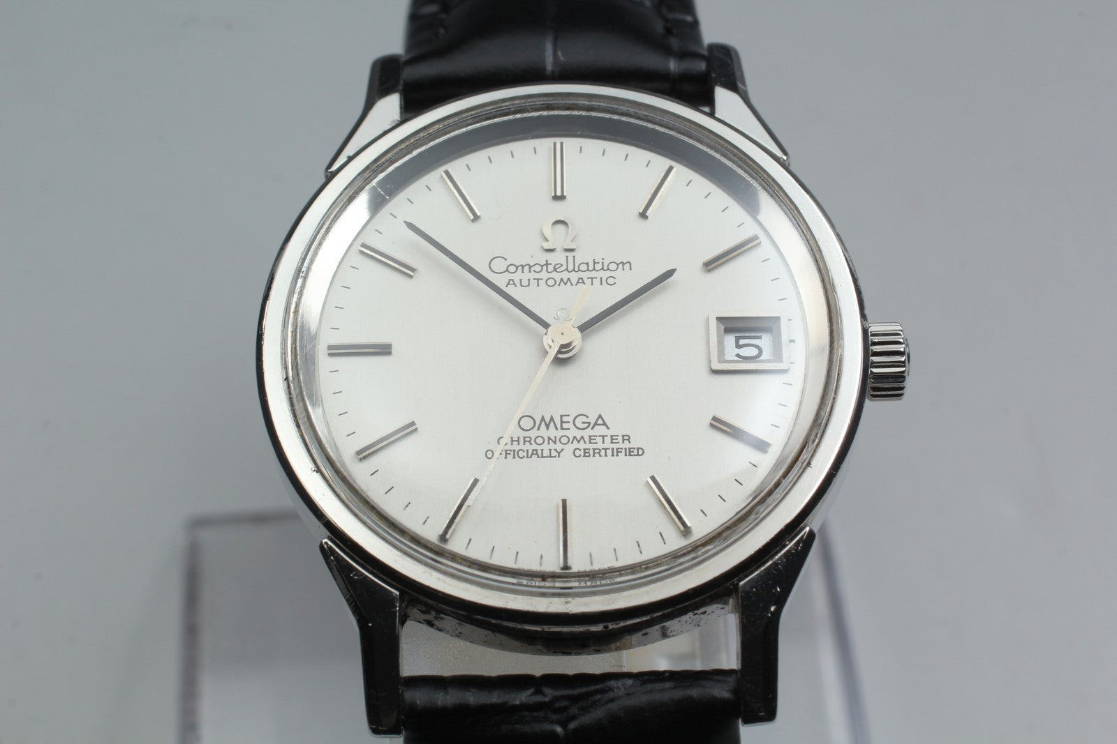 1973 Near MINT OMEGA Constellation 34mm 168.0065 Automatic Silver Men's Vintage