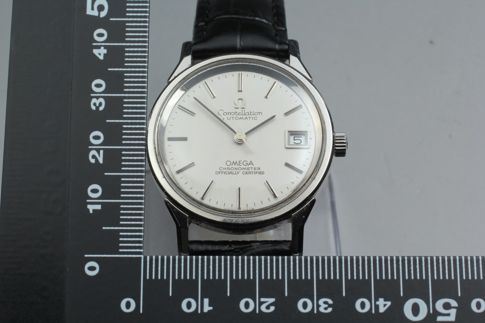 1973 Near MINT OMEGA Constellation 34mm 168.0065 Automatic Silver Men's Vintage