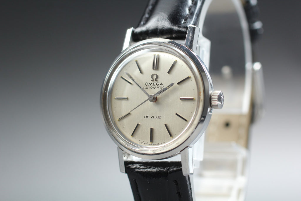 Near MINT Vintage OMEGA Seamaster De Ville 25mm Automatic Silver Dial Women's
