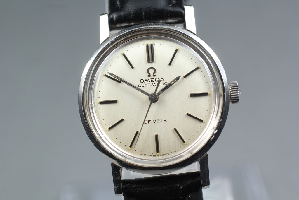 Near MINT Vintage OMEGA Seamaster De Ville 25mm Automatic Silver Dial Women's