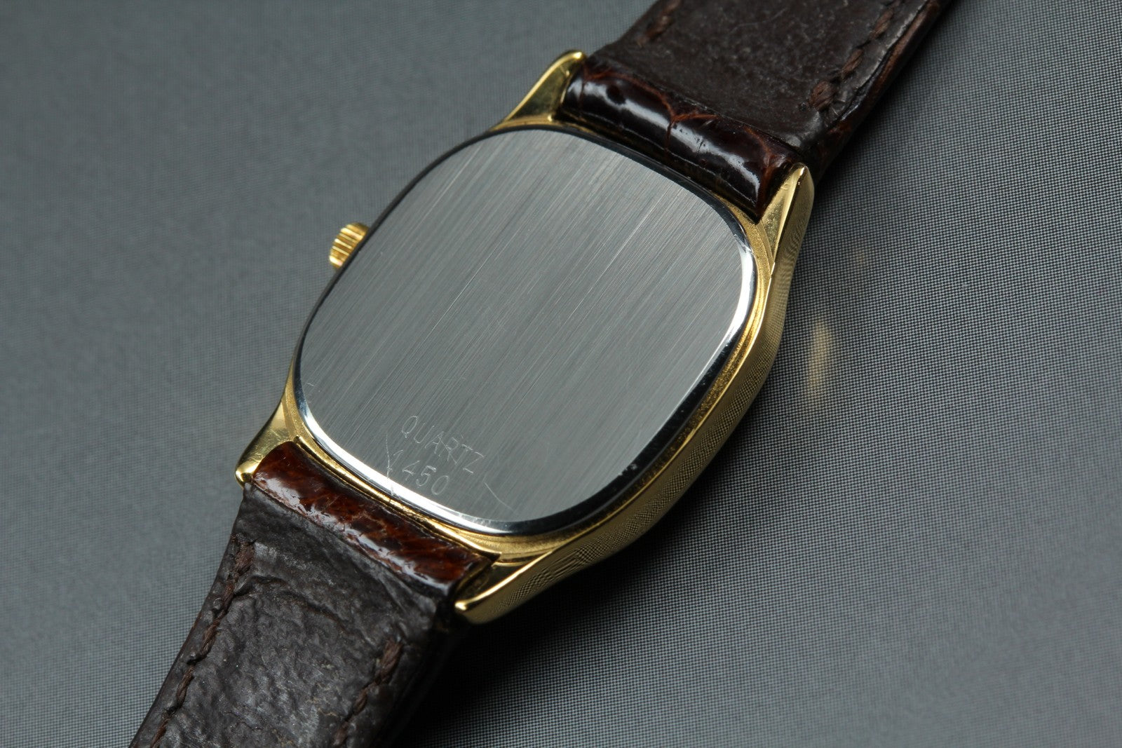1984 w/BOX OMEGA De Ville 20mm 591.0280 Quartz Gold Dial Women's Vintage Exc+5