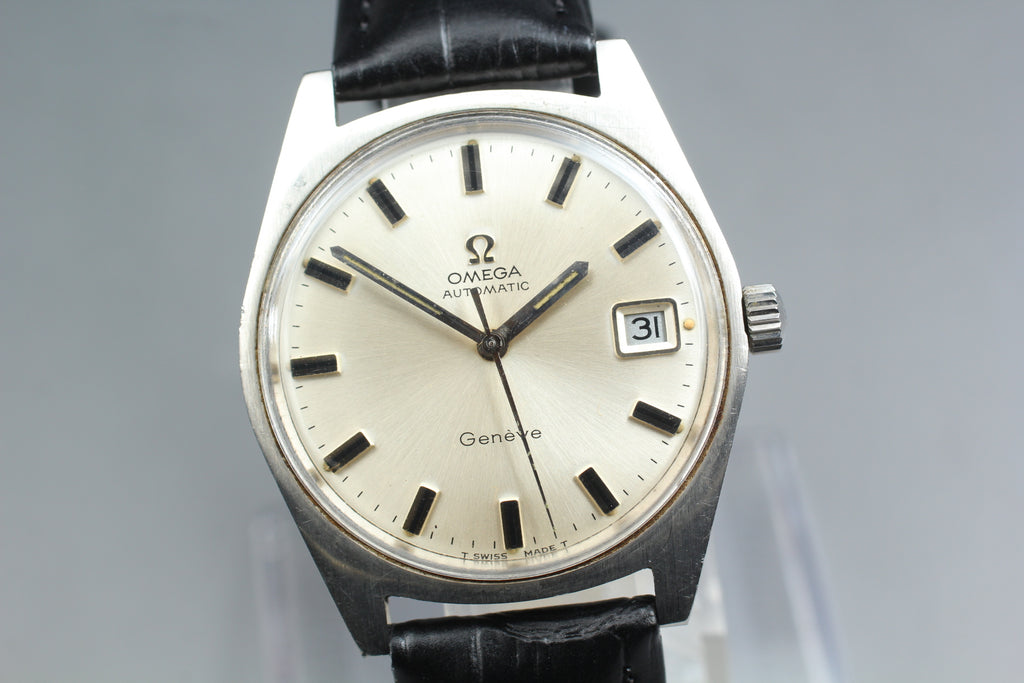 1968 Near MINT OMEGA Geneve 34mm 166.041 Automatic Silver Dial Men's Vintage
