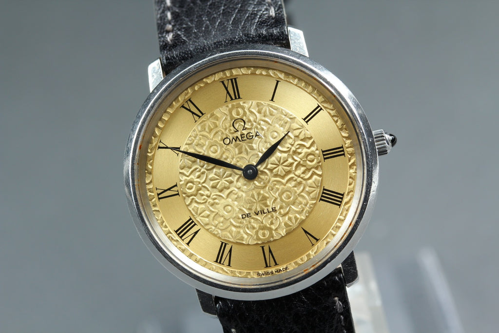 1973 Near MINT OMEGA De Ville 33mm 111.0107 Manual Floral Dial Men's Vintage