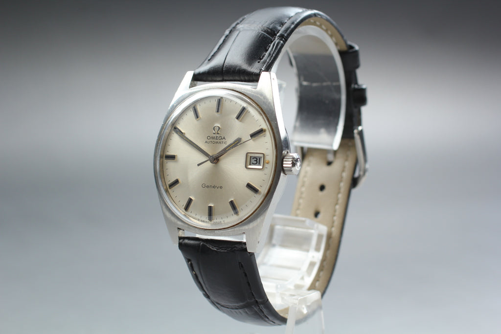1968 Near MINT OMEGA Geneve 34mm 166.041 Automatic Silver Dial Men's Vintage