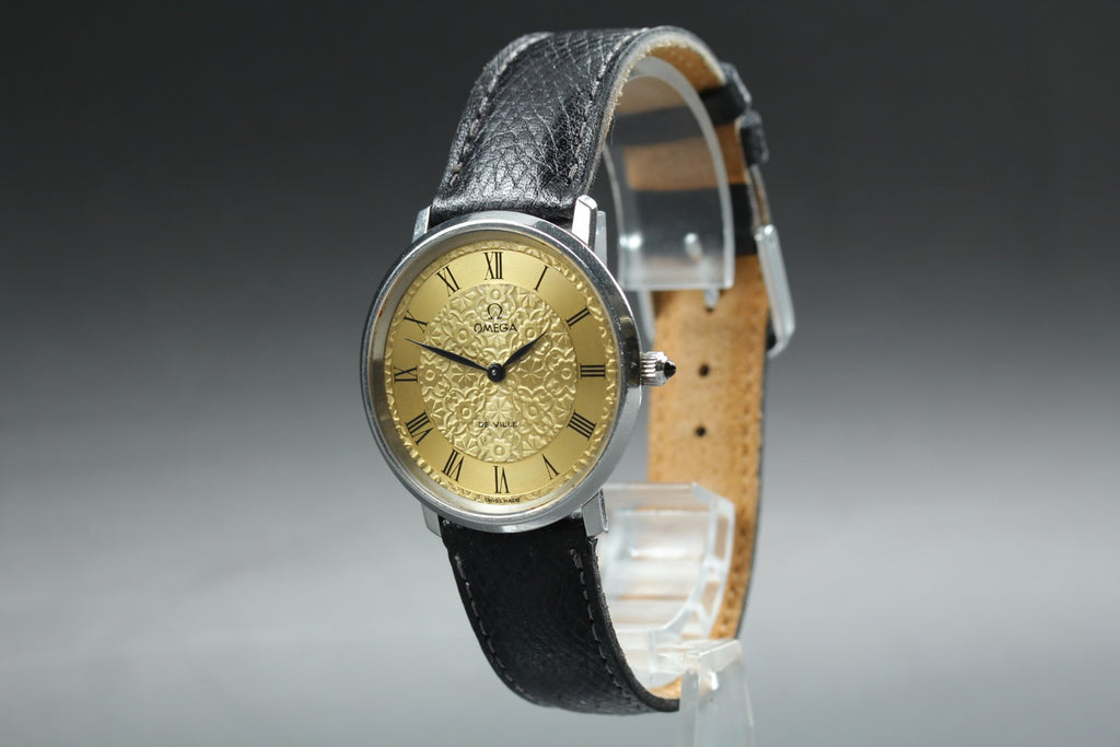 1973 Near MINT OMEGA De Ville 33mm 111.0107 Manual Floral Dial Men's Vintage