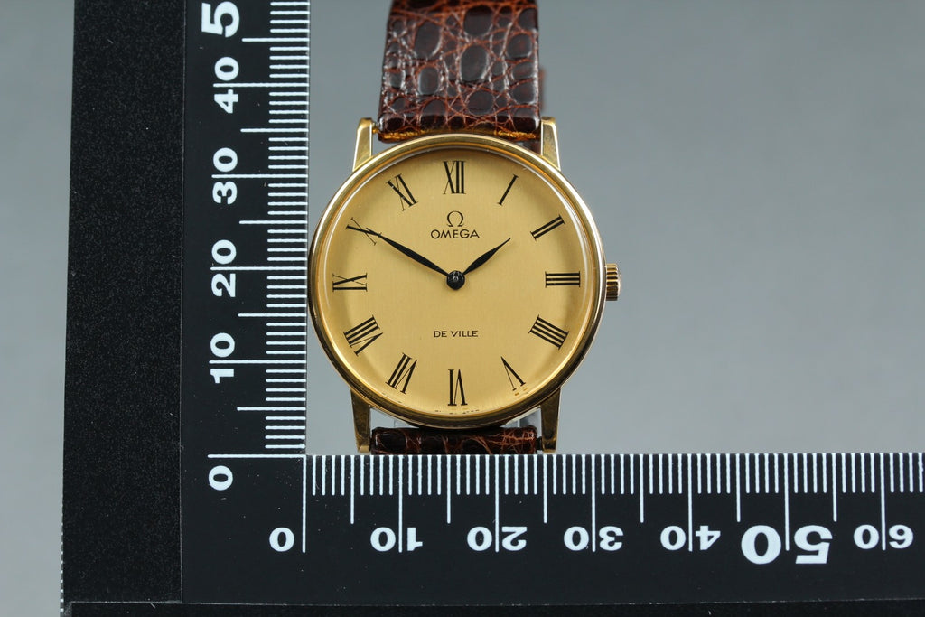 1978 Near MINT OMEGA De Ville 32mm 111.0140 Manual Gold Roman Dial Men's Vintage