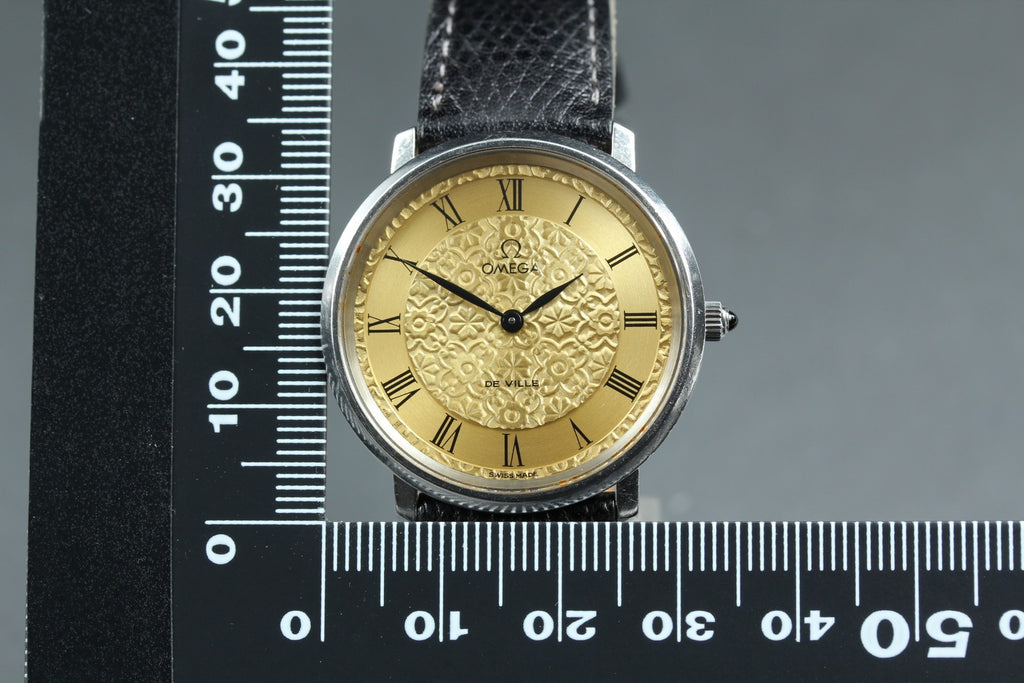 1973 Near MINT OMEGA De Ville 33mm 111.0107 Manual Floral Dial Men's Vintage