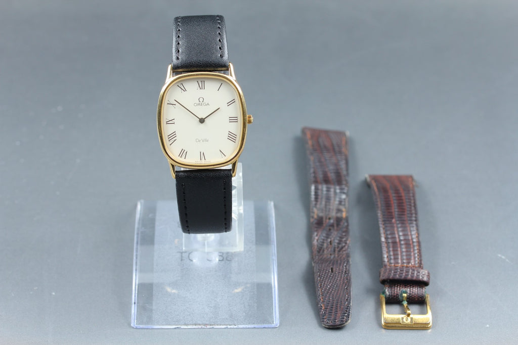 1984 Near MINT OMEGA De Ville 191.0220 29mm Quartz Roman Dial Men's Vintage