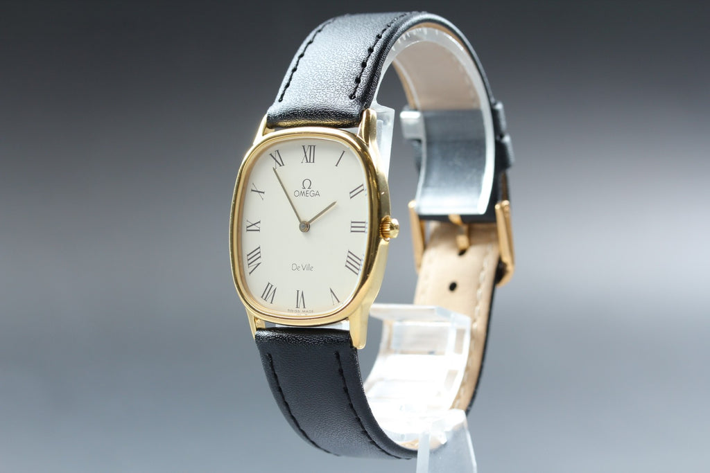 1984 Near MINT OMEGA De Ville 191.0220 29mm Quartz Roman Dial Men's Vintage