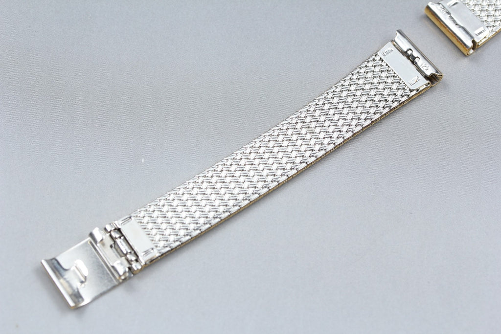 Near MINT OMEGA Milanese/Mesh Band 12mm Gold Plated Bracelet Women's Vintage