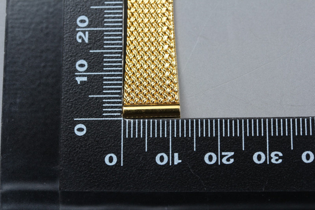 Near MINT OMEGA Milanese/Mesh Band 12mm Gold Plated Bracelet Women's Vintage
