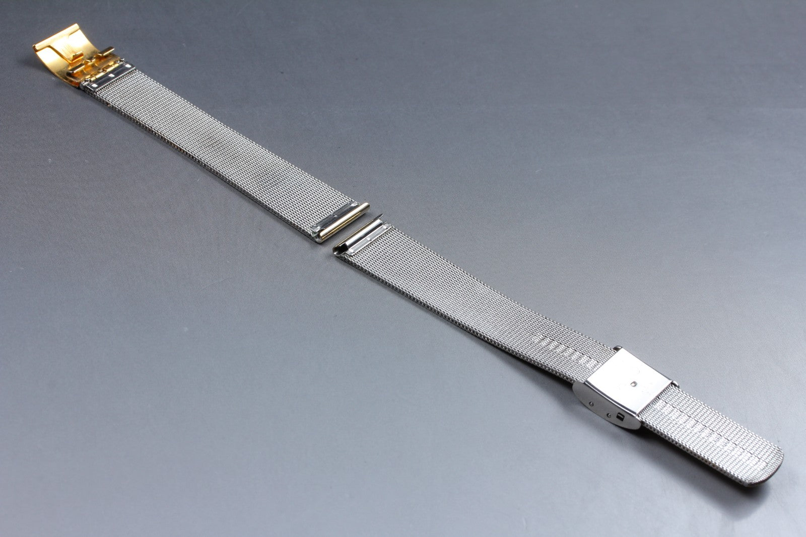 Near MINT OMEGA Milanese/Mesh Band 2058 19mm Gold Plated Bracelet Men's Vintage