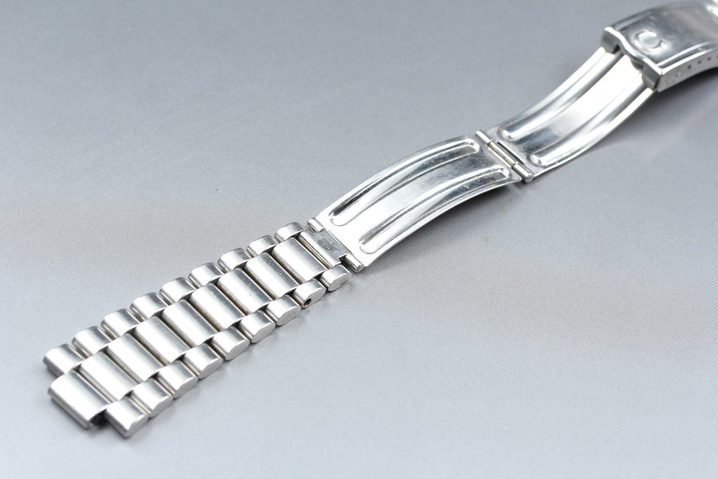 Near MINT OMEGA Bracelet FF002/1125 20mm Stainless Steel Silver Men's Vintage