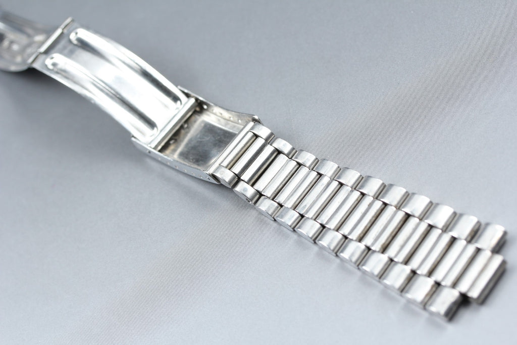 Near MINT OMEGA Bracelet FF002/1125 20mm Stainless Steel Silver Men's Vintage