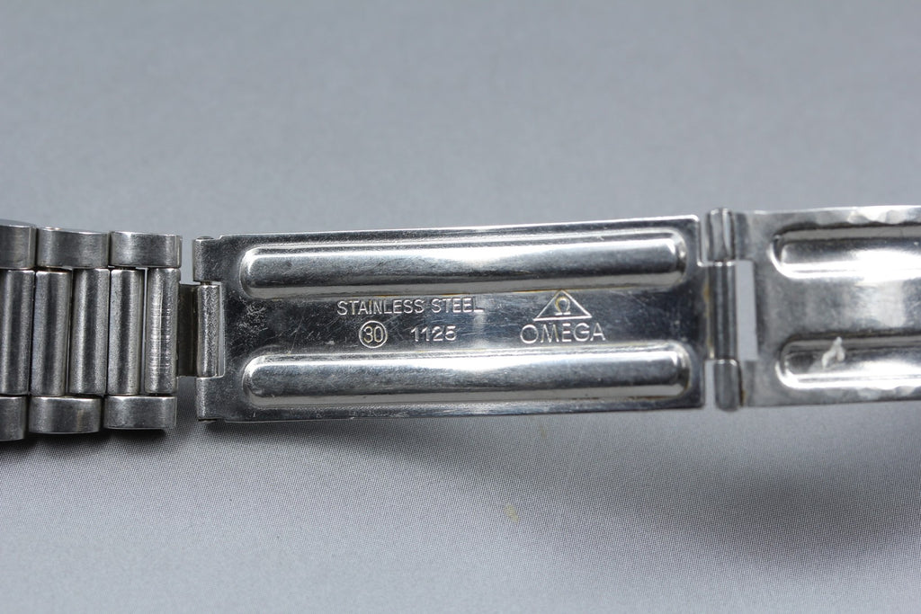 Near MINT OMEGA Bracelet FF002/1125 20mm Stainless Steel Silver Men's Vintage