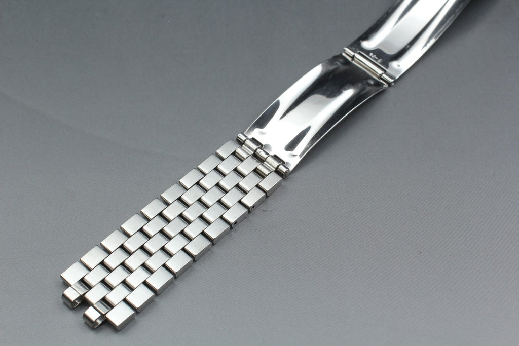 Near MINT OMEGA Brick Bracelet FF518/1040 19mm Stainless steel Men's Vintage